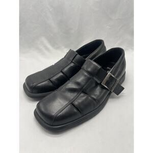 Ecco‎ Fisherman Enclosed Sandals Shoe Black Leather Buckle Mens SZ 11.5